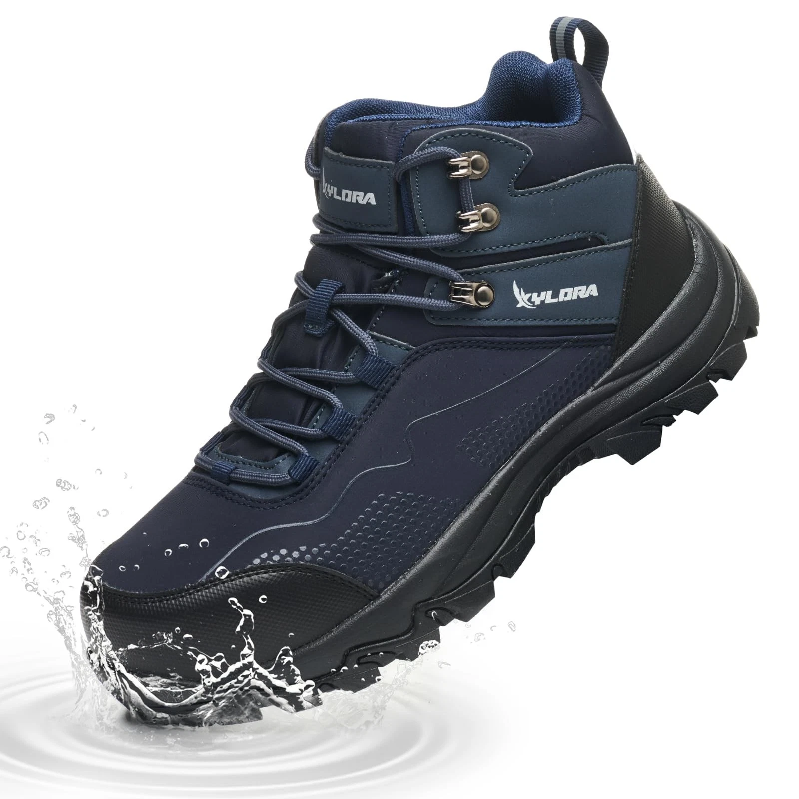 Xyldra Waterproof Steel Toe Boots for Men Wide Width Non Slip Work Boots Ligh...