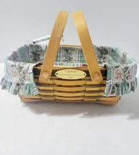 Longaberger 2001 Woven Memories Basket Combo With Family Signatures