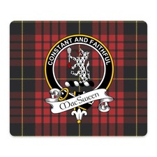 MacSween Scottish Clan Crest Mouse Pad - Family Tartan Gift