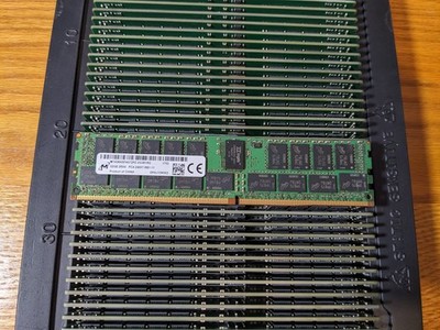 Micron 32gb PC4-2400T 2Rx4 DDR4 ECC RDIMM Reg Server Memory MTA36ASF4G72PZ-2G3