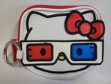 Coin Bag - Hello Kitty 3D-Movie Face 6x5" Girls Wallet Purse Pouch
