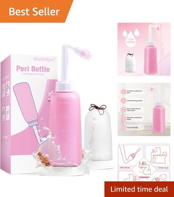 Gentle and Soothing 12oz Peri Bottle for Postpartum Hygiene - Travel-Friendly