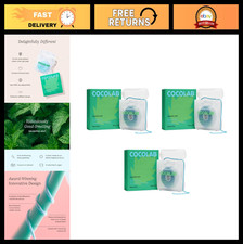 Mint Waxed Dental Floss - Vegan, Expanding, Kid-Friendly, Coconut Oil - 3 Spools