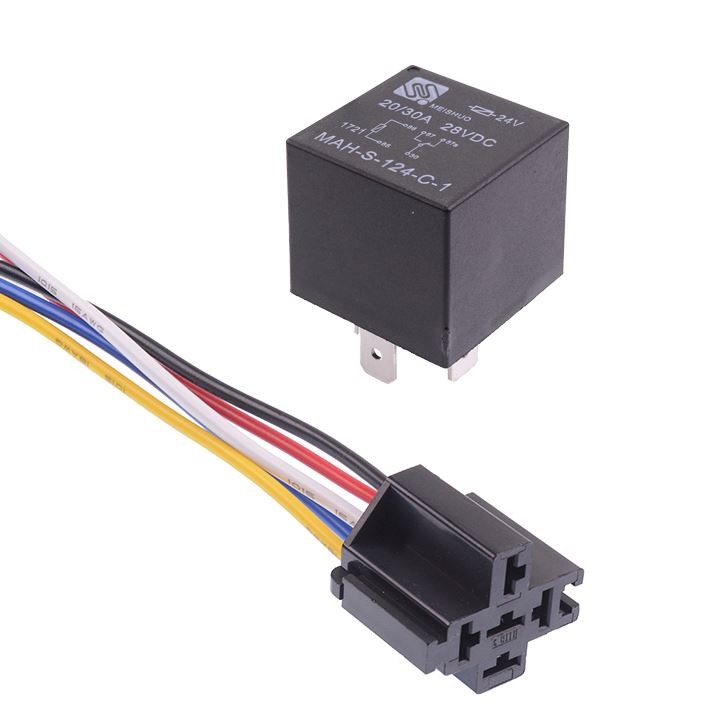 24V Automotive Changeover Relay 40A 5-Pin SPDT with Socket Auto Truck