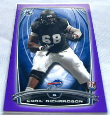 2014 Bowman Football Cyril Richardson Buffalo Bills Purple Rookie #89