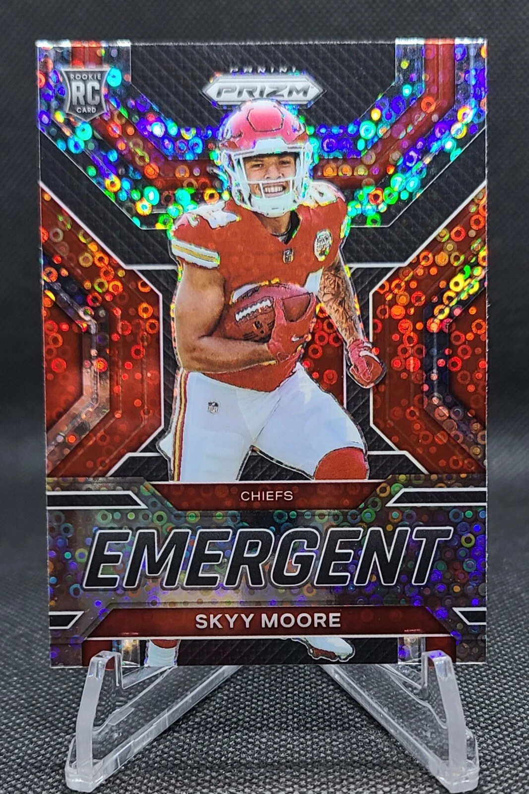 2022 Panini Prizm SKYY MOORE RC EMERGENT Disco Prizm #E-16 Chiefs Rookie