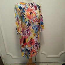 HM Multi Color Tropical Flower Shift Dress SZ 4