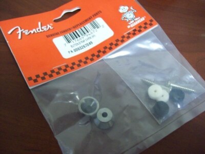 NEW - Genuine Fender Strap Button Kit - CHROME, 006-3267-049