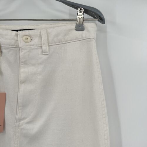 Quince Women's Stretch Cotton Twill Wide-Leg Crop Pants sz 28 Ivory/White NWT - Picture 3 of 6