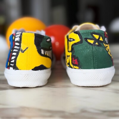 COMME des GARCONS HOMME PLUS Sneakers Hand-Painted Maccheronian