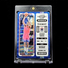 Johnny Davis Blue Wave 16/45 RC 2022-23 Contenders Optic Rookie Ticket Prizm #13