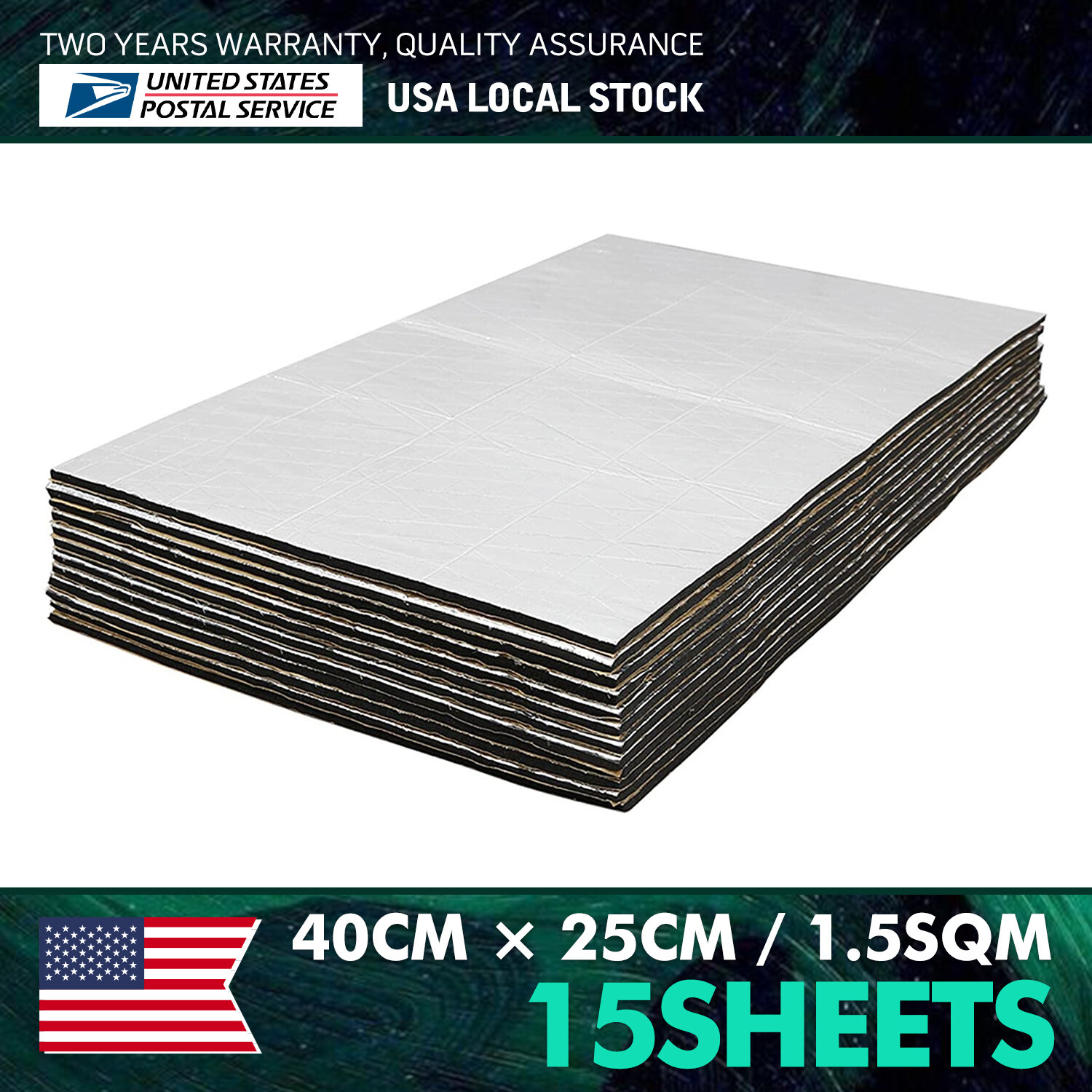 15x 16''x10'' Thermal Sound Deadener Car Heat Shield Insulation Noise Reduce Mat