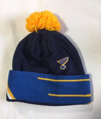 Bonnet NHL St. Louis Blues Reebok - Pompons Et Grand Logo - Neuf