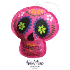 Sugar Skull XMAS Ornament  Pink Day of the Dead Skull Ornament  Free Ship 25