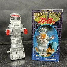 Vintage Tin Toy 4.5" Robot YM-3 Wind Up Motor UNUSED with Original Box