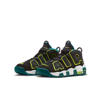 GS) Nike Air More Uptempo 'Black Volt Geode Teal' | eBay