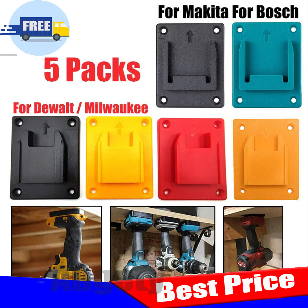 Pack Holder Battery Storage Wall Mount Tool Bracket For Bosch For  Milwaukee