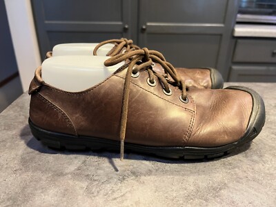 Keen Women's Brown Leather Lace Up Oxford Shoes Sz 9.5 Contour Arch