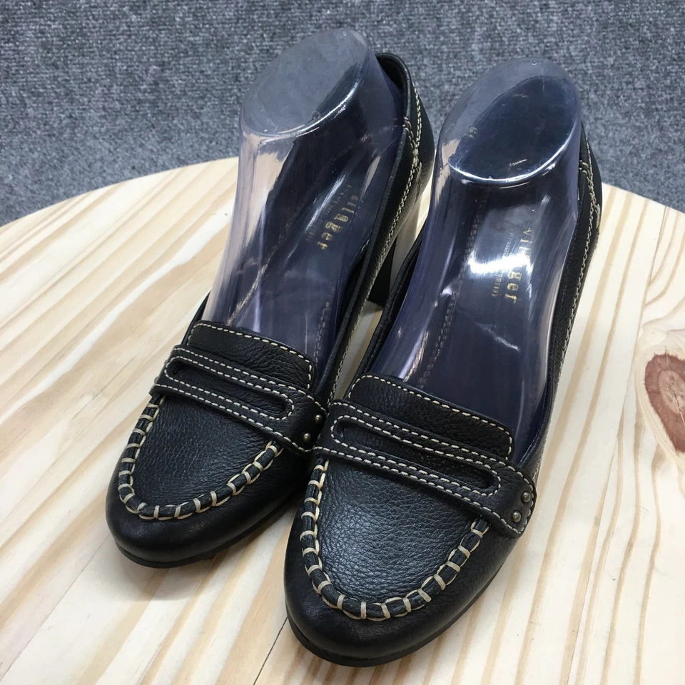 Villager By Liz Claiborne 高跟鞋女式 8 M 城堡懒人鞋乐福鞋高跟鞋黑色 — 第 3/4 张图片