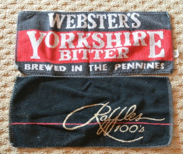 Lot 2 vintage Bar towelsster Yorkshire BitterPenninesRaffles 100s