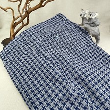 Farah Slacks 32x31 Vintage Flared Disco Trousers Blue Gray Check