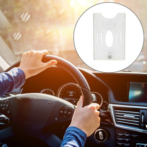 2pcs Transparent Card Holder For Vehicle Car Windshield Card Holder Accessories - Picture 5 of 12