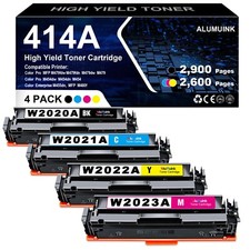 4PK Toner for HP 414A W2020A Color Laserjet Pro MFP M479fdn M454dn with Chip