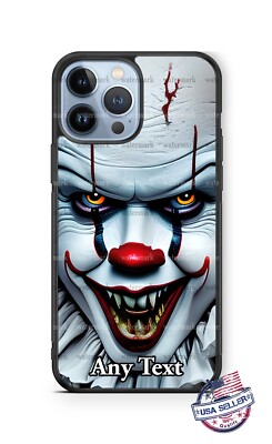 Halloween Scary Clown Face Zombie Custom Made Phone Case for iPhone Samsung gift