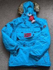New Geographical Norway Blue Ski Snow Winter Parka Jacket Size Xxl(5) Ex-display