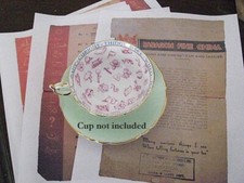 Copy of Instructions for the Paragon Fortune Tea Cup - free shipping!