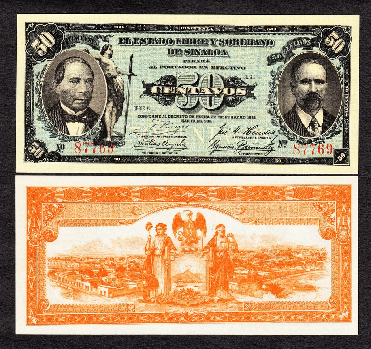 Mexico - Revolutionary Currency 50 Centavos 1915 Pick-S1042 CRISP