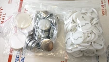 100 Sets 1.25" Blank Pinback Button Maker Pins DIY Supplies Parts Lot Pin Backs
