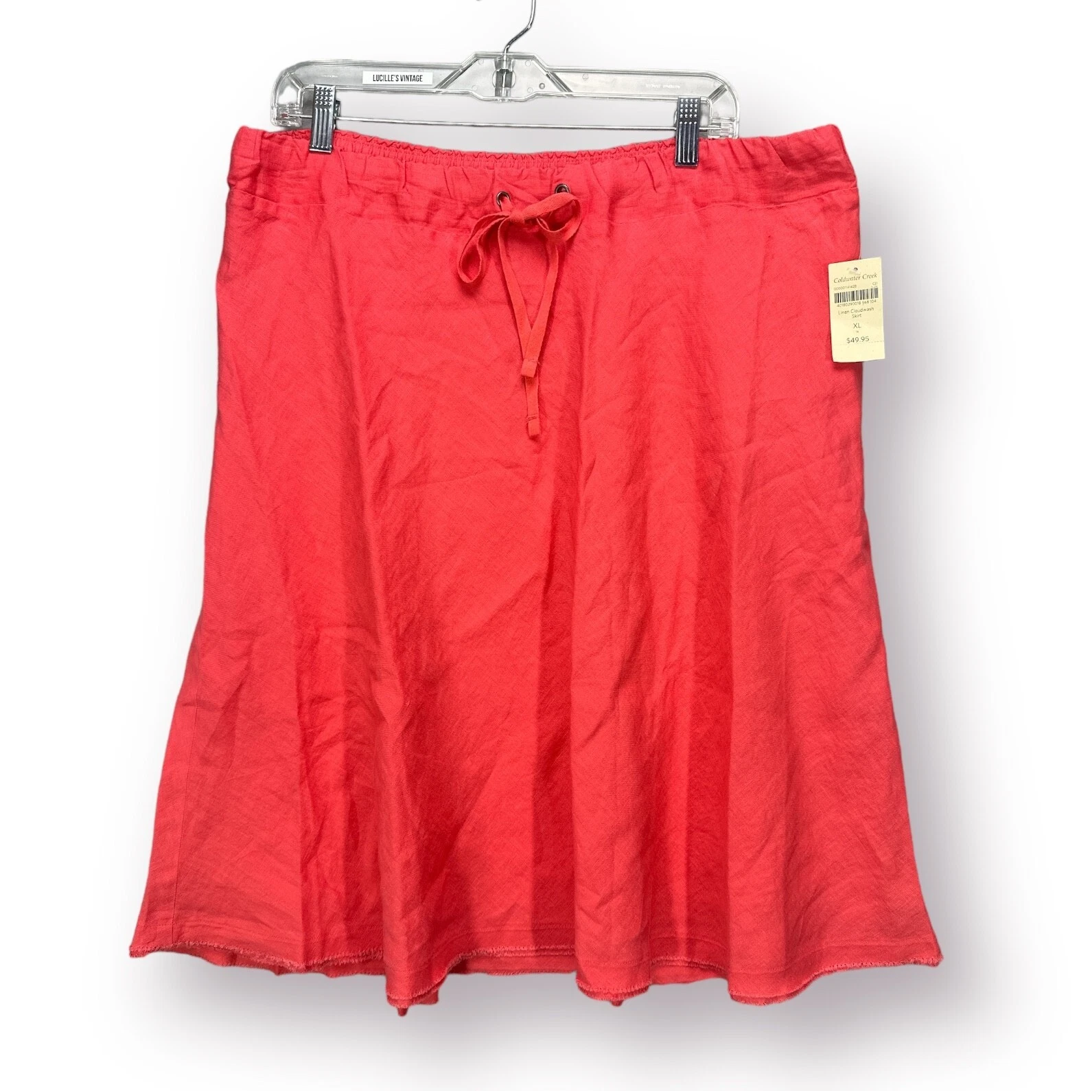 NEW Coldwater Creek Linen Skirt Womens XL 16 Lined Drawstring Coral Pink $49.95
Opens in a new windo