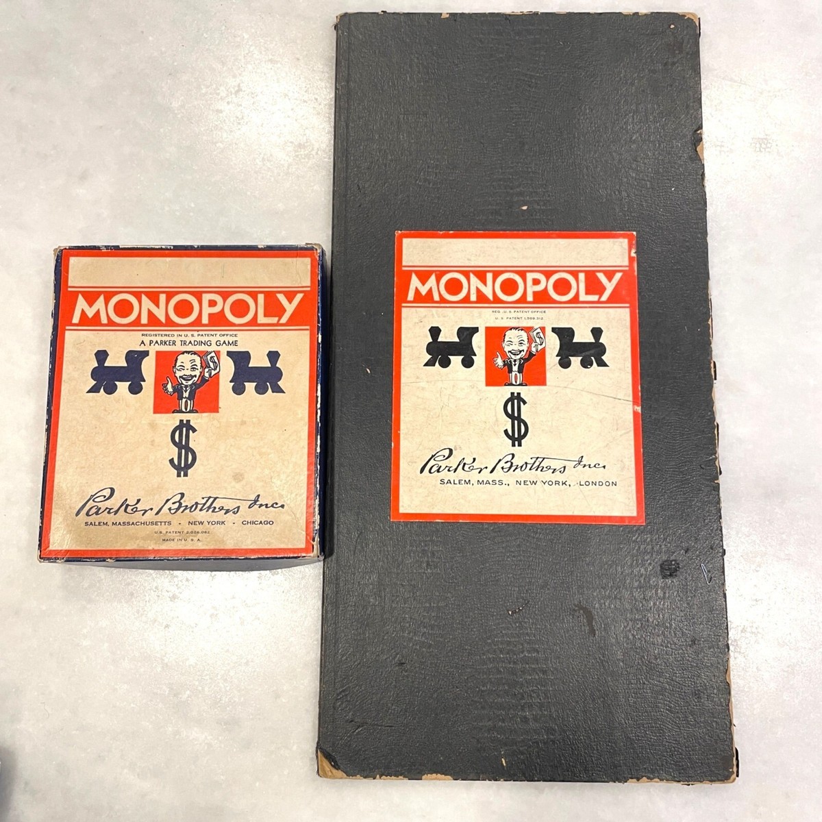 Vintage Parker Brothers Monopoly Game 1935 Patent Board 1936 Box