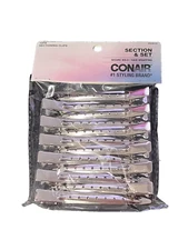 Conair Section & Set Sectioning Clips Silver 12 PK. (1 SET)