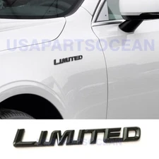 Black 3D Metal Limited Emblem Logo decal Badge Fender Script Nameplate CAR SUV