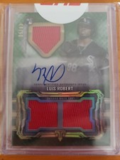 2020 Topps Triple Threads Luis Robert RFPAR-LR ON CARD auto relic emerald /50!!