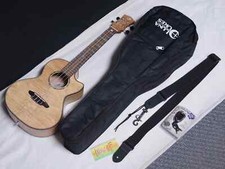 Luna High Tide Exotic Mahogany Tenor Ukulele - NEW UKE w/ Gig Bag - Strap Button