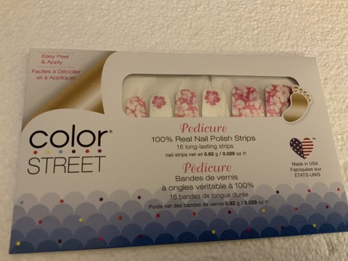 Color Street - Hibiscus Kiss PEDICURE - Nail Polish Strips - Brand New & Sealed