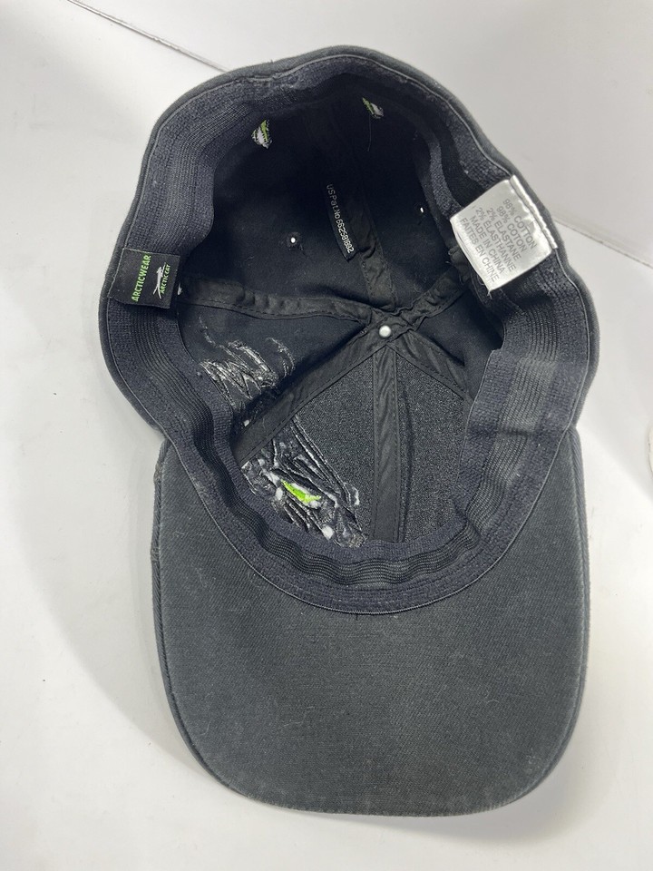 Arctic Cat Hat Snowmobile Cap Black Flex Fit L/XL Embroidered Excellent