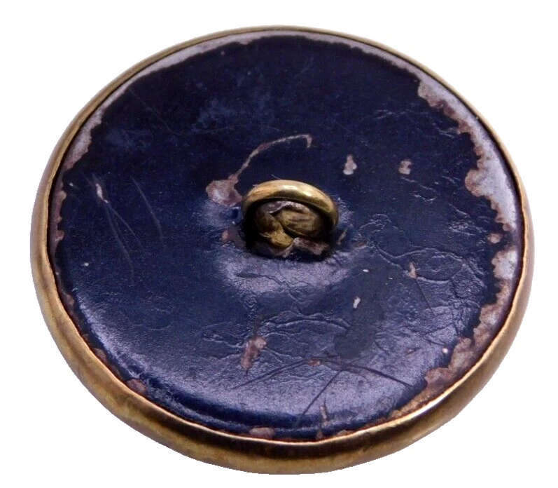 Antique Stamped Brass STATUE of LIBERTY BUTTON NICE 1&1/16 Medium - Image 3 of 4