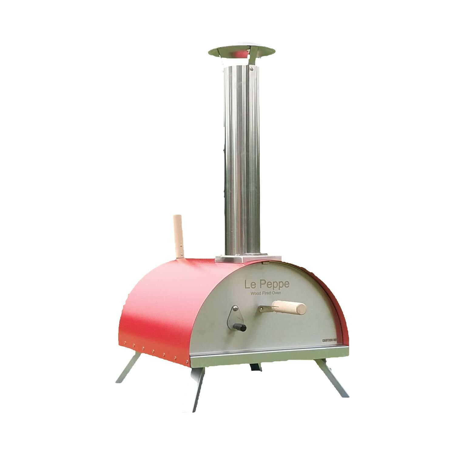 Image 1 - WPPO Le Peppe Portable Red Wood Fired Pizza Oven with Peel