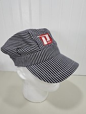 Railroad Train Conductor Engineer Hat Blue White Stripe Mens P 1925 Be The Train