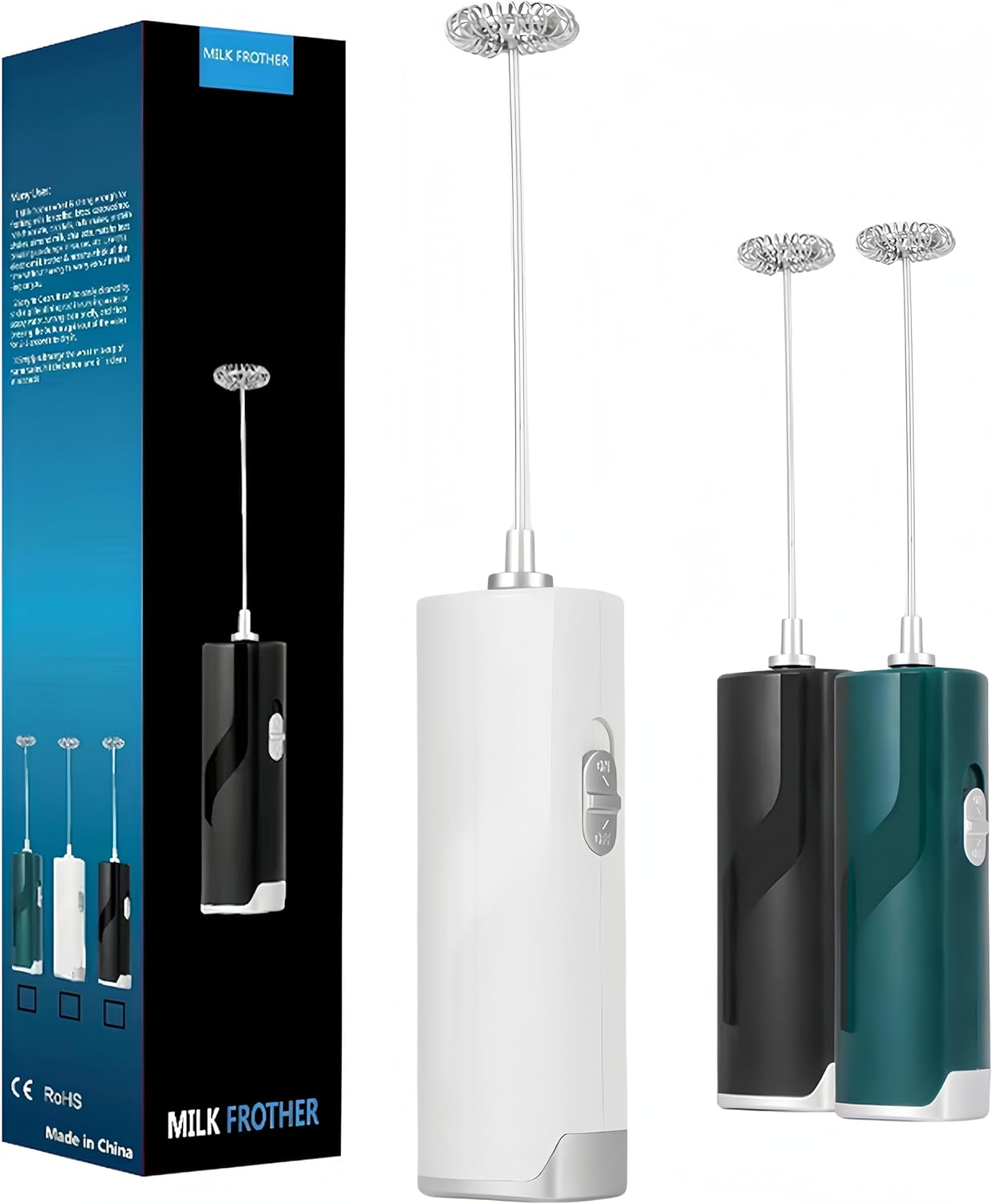 Milk Frother Handheld,  Battery Operated Electric Coffee Frother Wand, Mini Hand-image