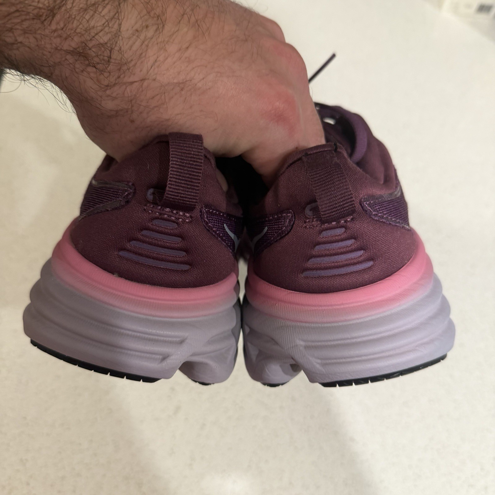 Hoka Bondi 8 Shoes Womens 6.5 Purple Grape Athletic Running Sneakers thumbnail 7