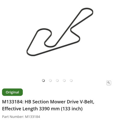 John Deere HB Section Belt M133184