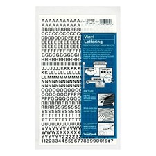 Chartpak Press-On Vinyl Letters and Numbers, Self 1/4 Inch High, Black