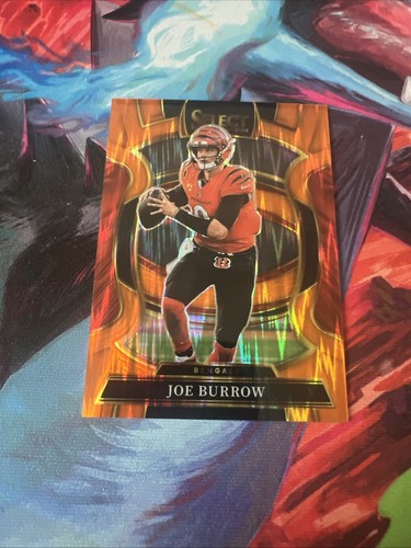 2025 Panini Select - Concourse Joe Burrow #57 Orange Shock Prizm /499