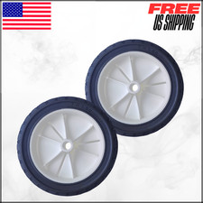 Replacement Wheels For Lawn Mower And Carts Pair Universal Rubber 7x1.50"