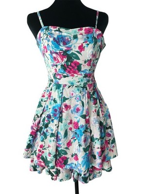 DIVIDED by H&M Women's Floral Layered Ruffle Fit & Flare Dress Size 4